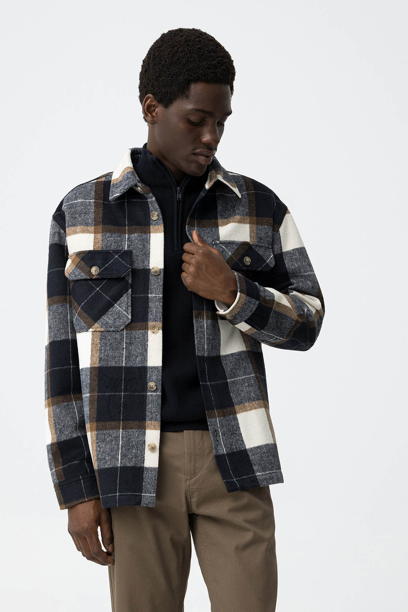 Tiffosi Camisa Oversized de Franela