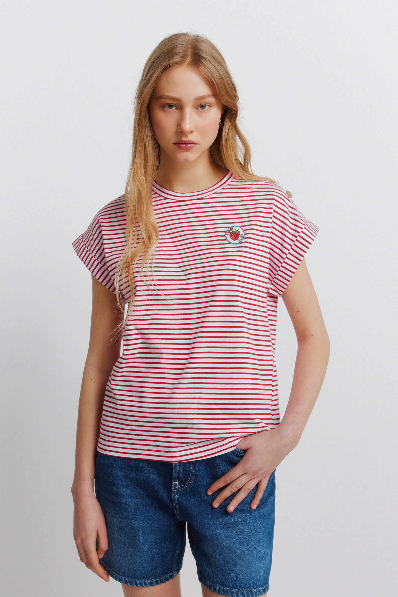 Springfield Camiseta rayas botones
