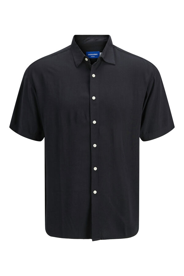 Jack & Jones Camisa de manga curta com ajuste relaxado preto