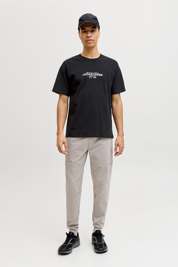 Jack & Jones T-shirt b&aacute;sica manga curta preto