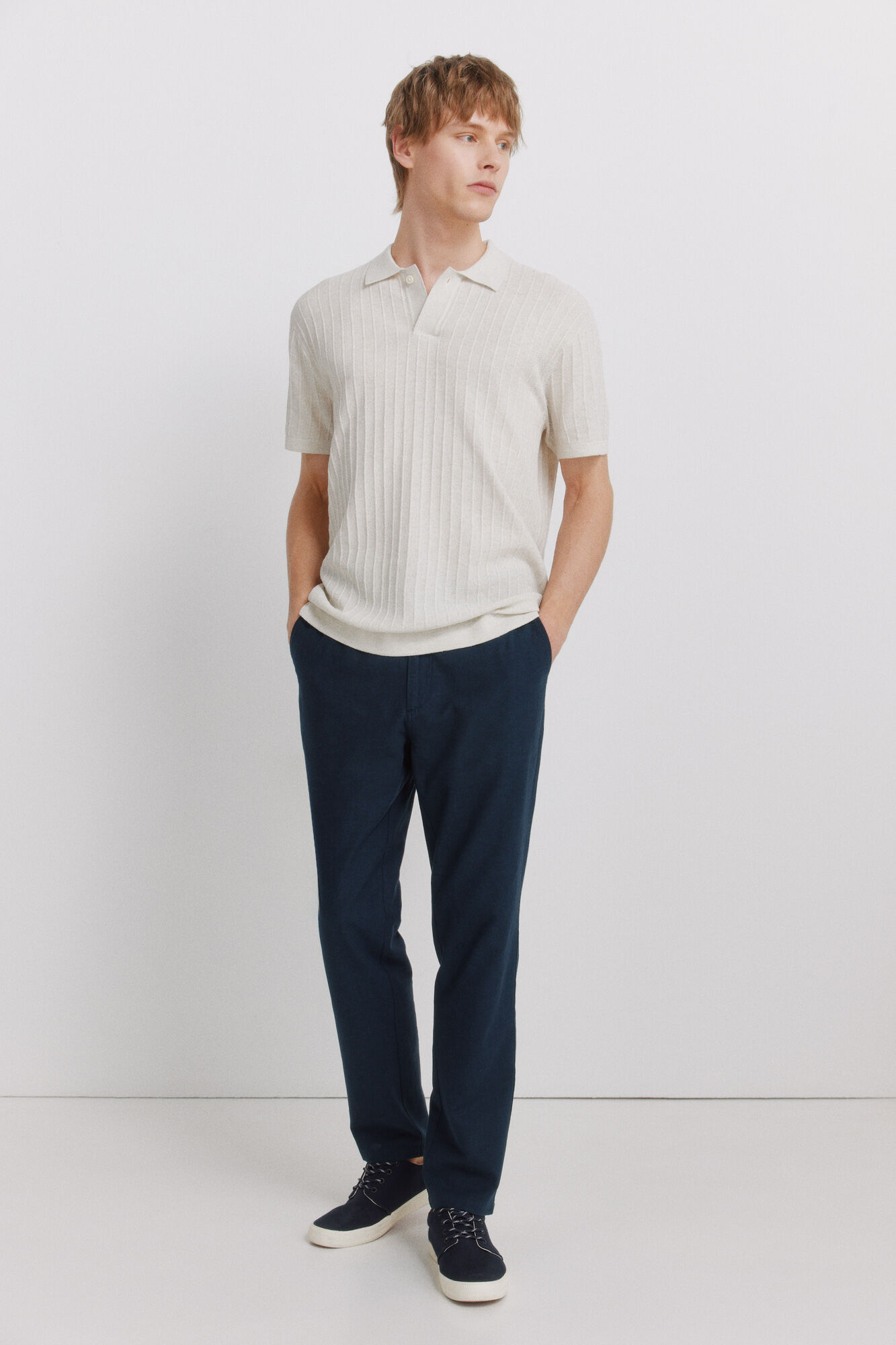 Springfield Pantal&oacute;n chino lino comfort fit