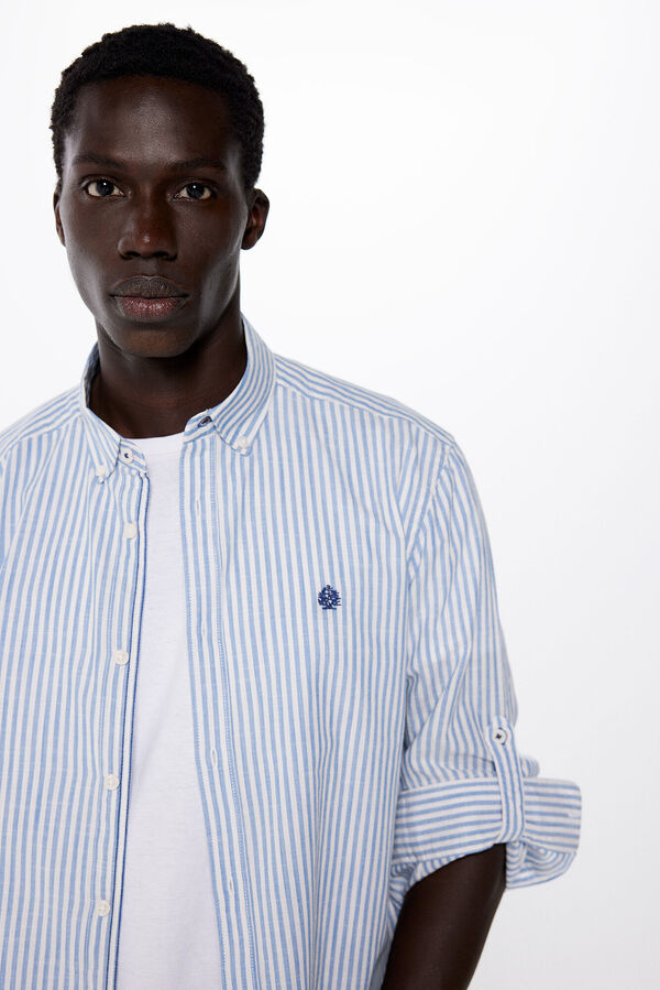 Springfield Camisa polo leve riscas azul