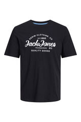 Jack & Jones PLUS T-shirt fit padr&atilde;o preto
