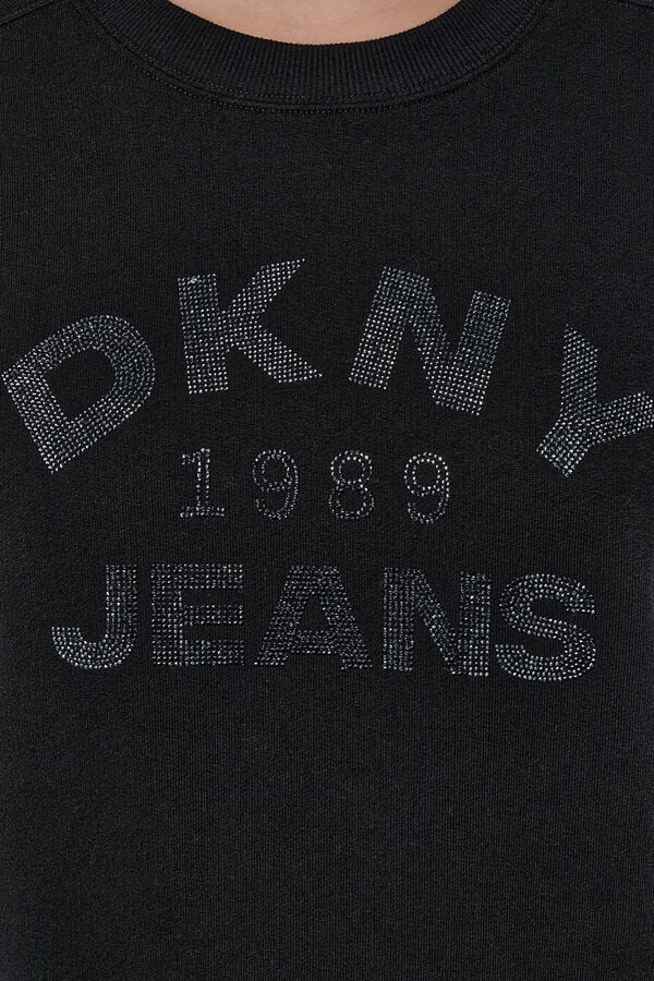 DKNY Sweatshirt com logo DKNY preto