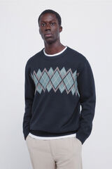 Springfield Jersey jacquard X'mas azul