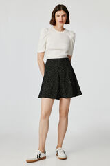 Pieces Top de algod&oacute;n de manga corta. blanco