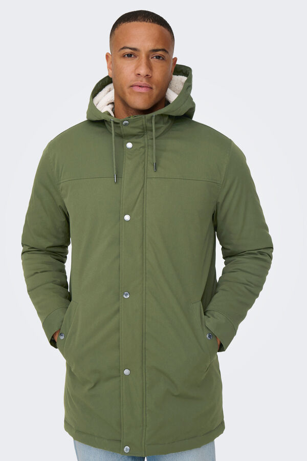 Only & Sons Parka con capucha verde