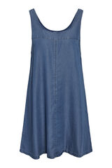 Noisy May Vestido corto sin mangas fluido efecto vaquero. azul