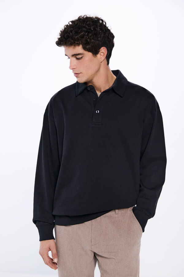 Springfield Sudadera polo interlock negro
