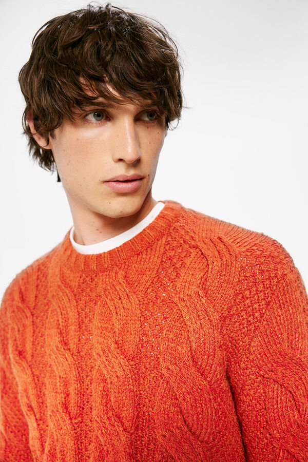 Springfield Camisola grossa de aranês borgonha