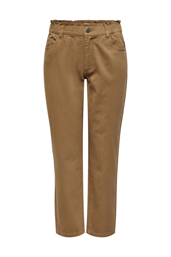 Springfield Pantalón paperbag beige