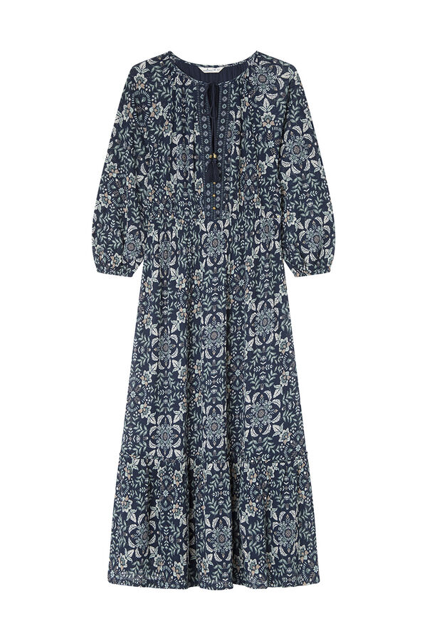 Springfield Vestido midi t&uacute;nica estampado azul