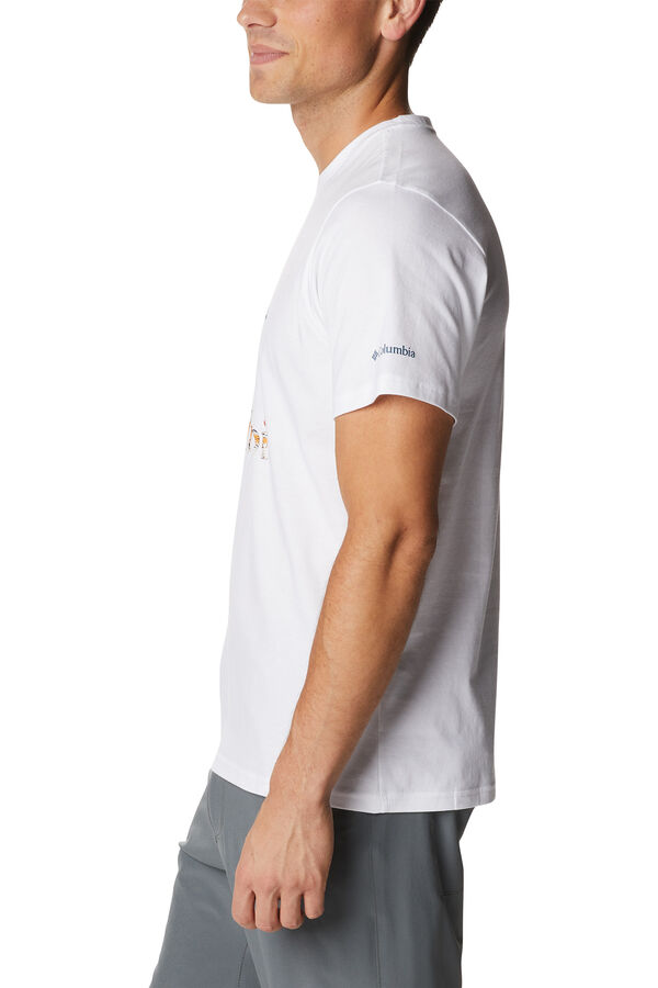 Springfield Camiseta Columbia Rapid Ridge™ espalda para hombre estampado fondo blanco