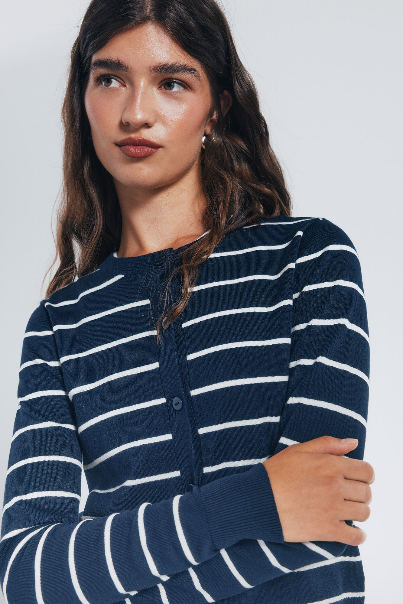 Springfield Cardigan botones cuello redondo viscosa