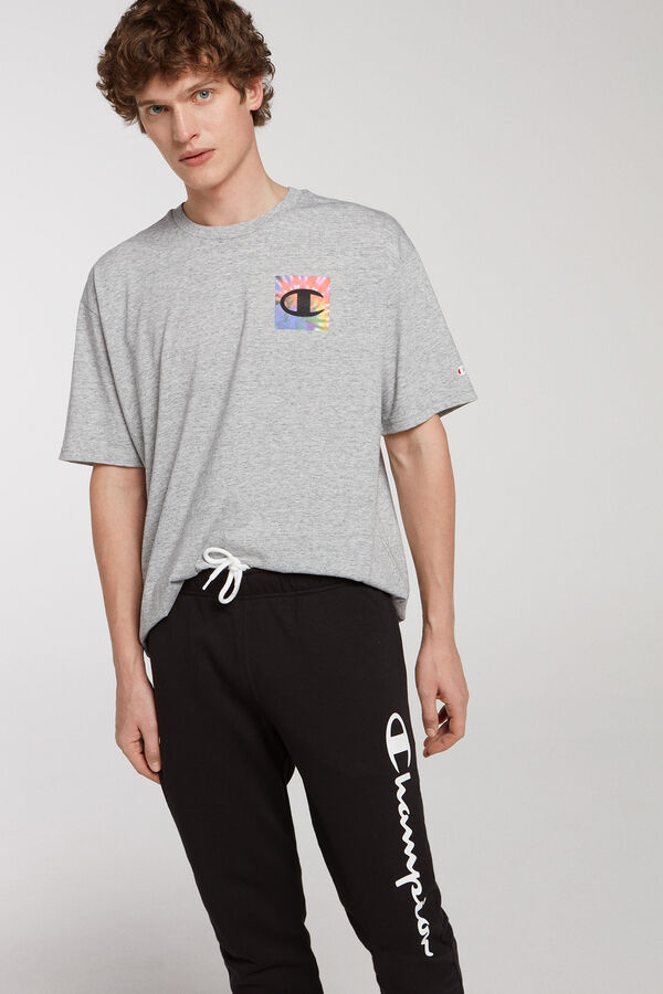 Champion jogger pu&ntilde;o con logo en pierna negro