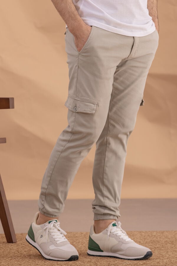 Celopman Cal&ccedil;a cargo Chino com el&aacute;stico verde verde