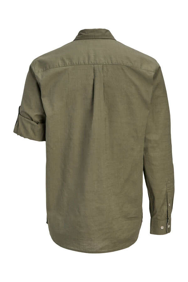 Jack & Jones Camisa manga comprida em algod&atilde;o estampado