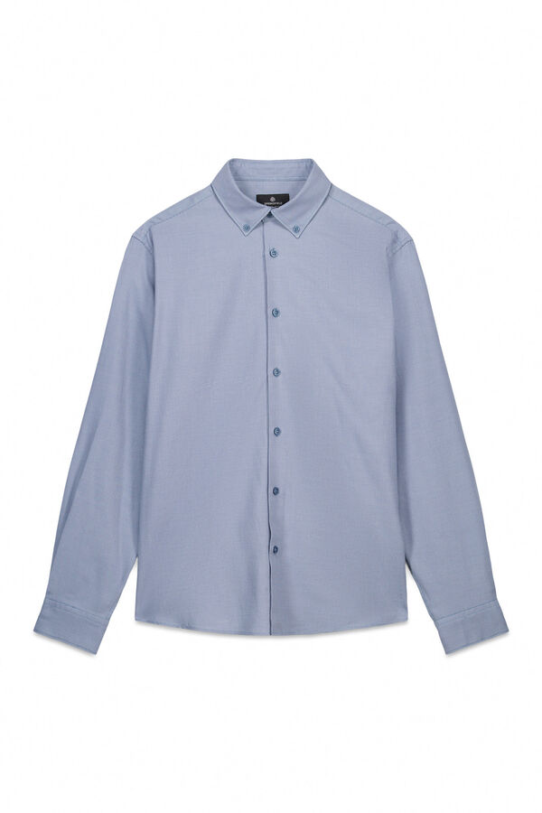 Springfield Camisa vestir estructura bicolor azul