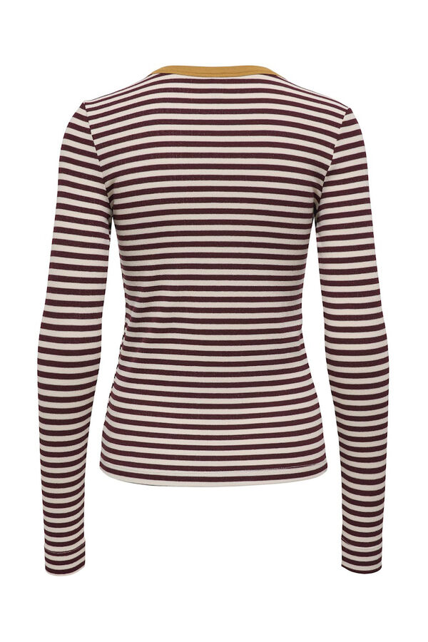 Only Camiseta de rayas manga larga estampado