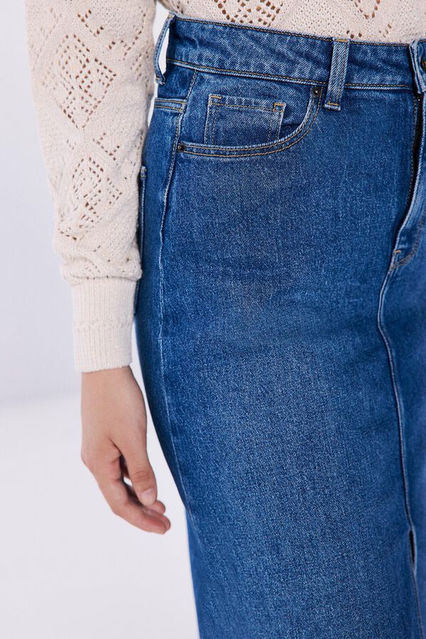 Springfield Falda midi vaquera azul