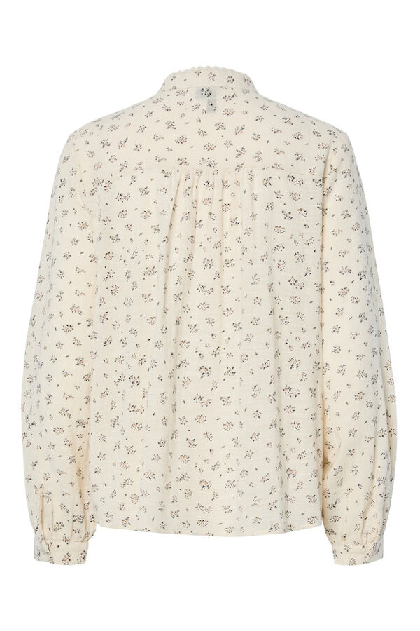 Pieces Blusa mao floral gris