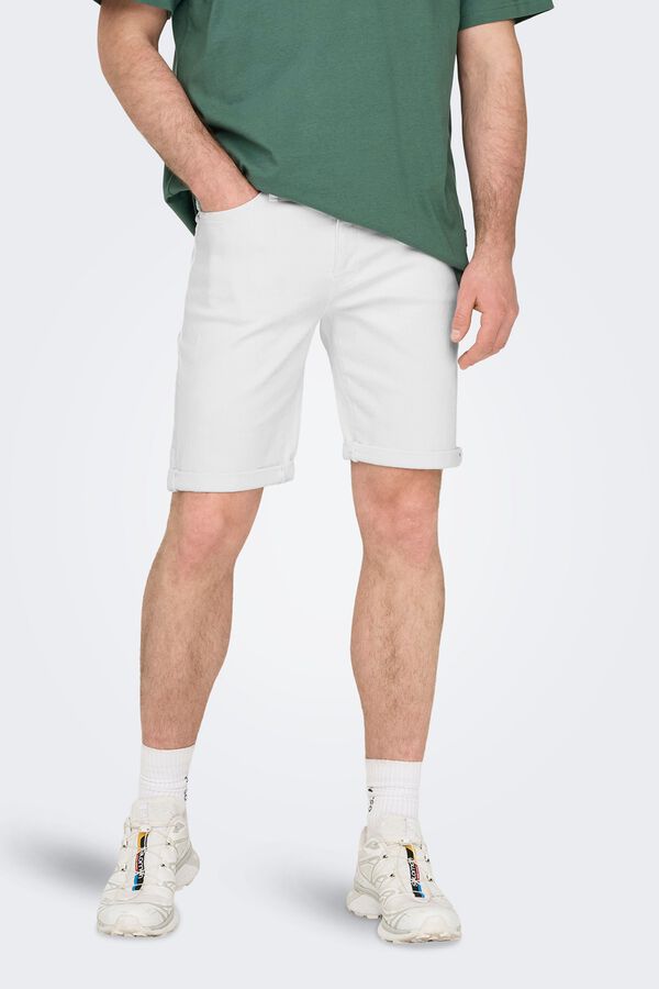 Only & Sons Bermuda jeans branco