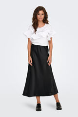 Only saia de cetim preto