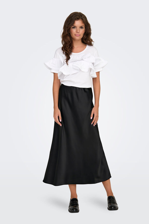 Only saia de cetim preto