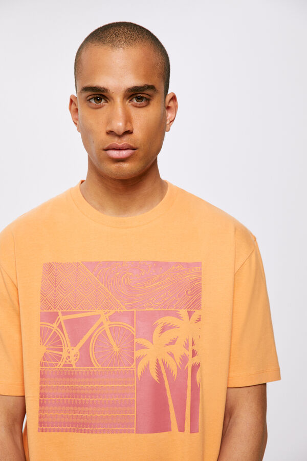 Springfield T-shirt geometric bike laranja