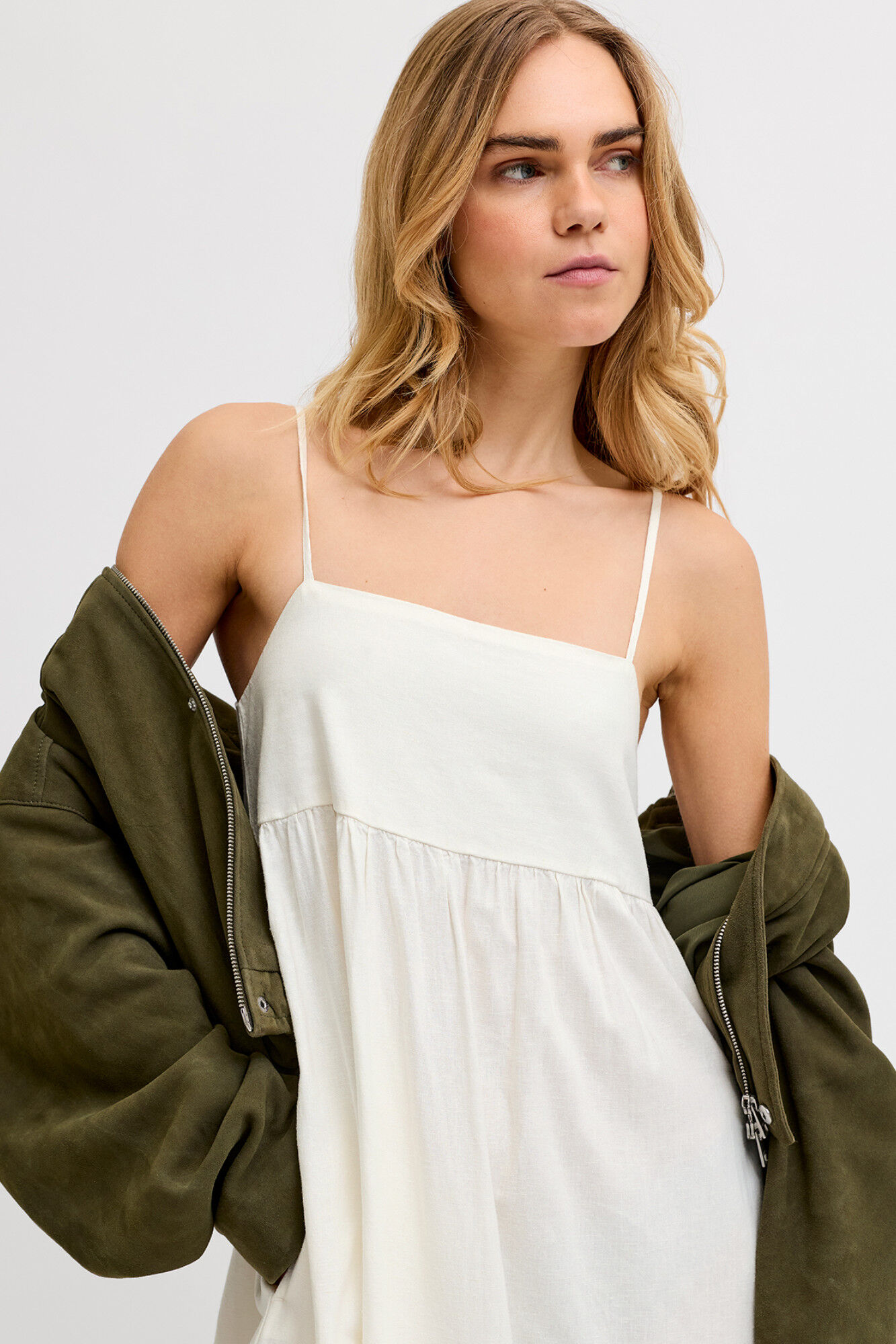 Jack & Jones Vestido comprido em linho