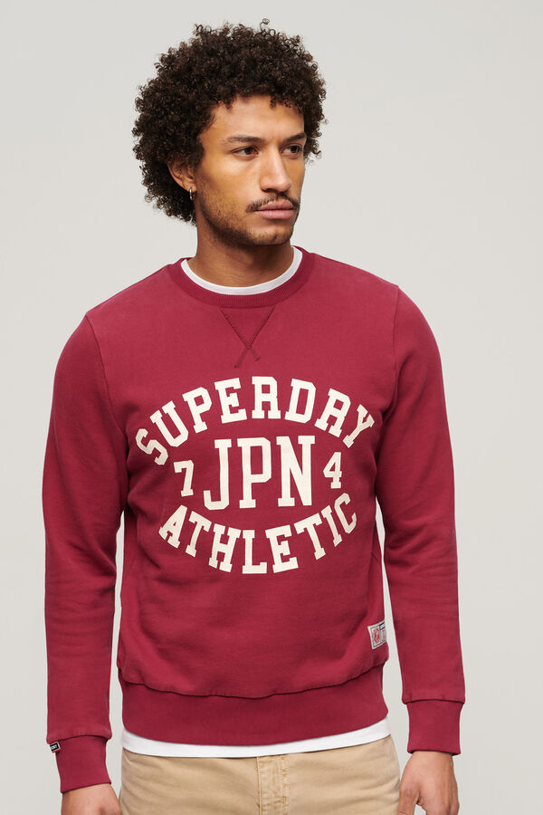 Superdry Sudadera Cuello Redondo burdeos