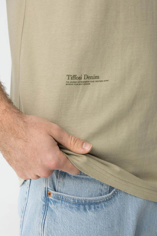 Tiffosi T-shirt estampada bege