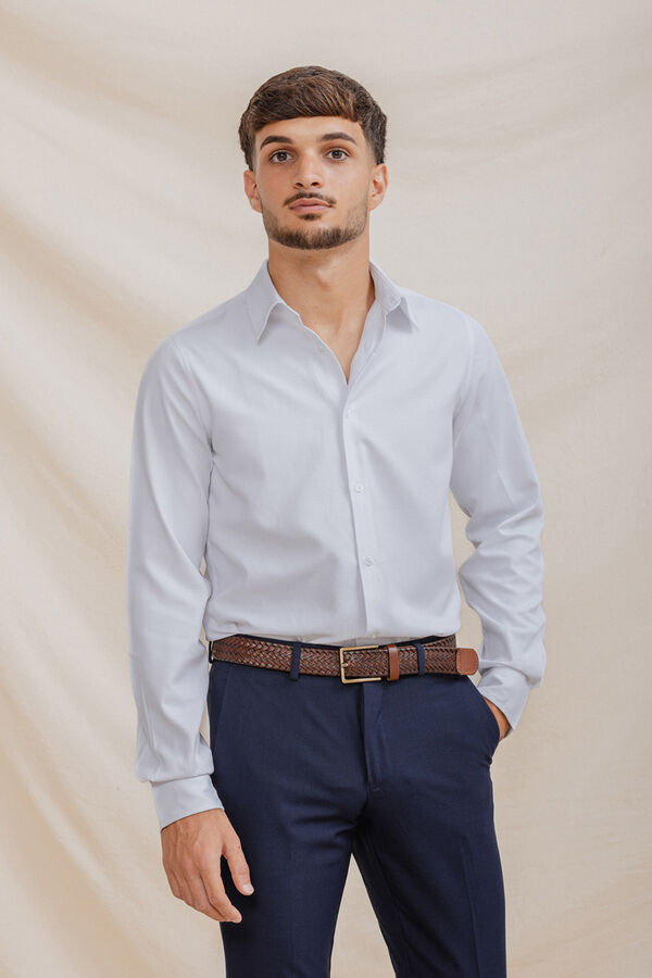 Celopman Camisa de Vestir blanco