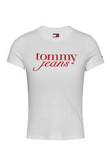 Tommy Jeans gola redonda e logo branco