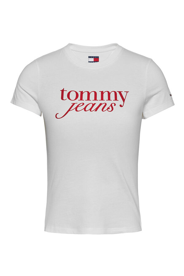 Tommy Jeans gola redonda e logo branco