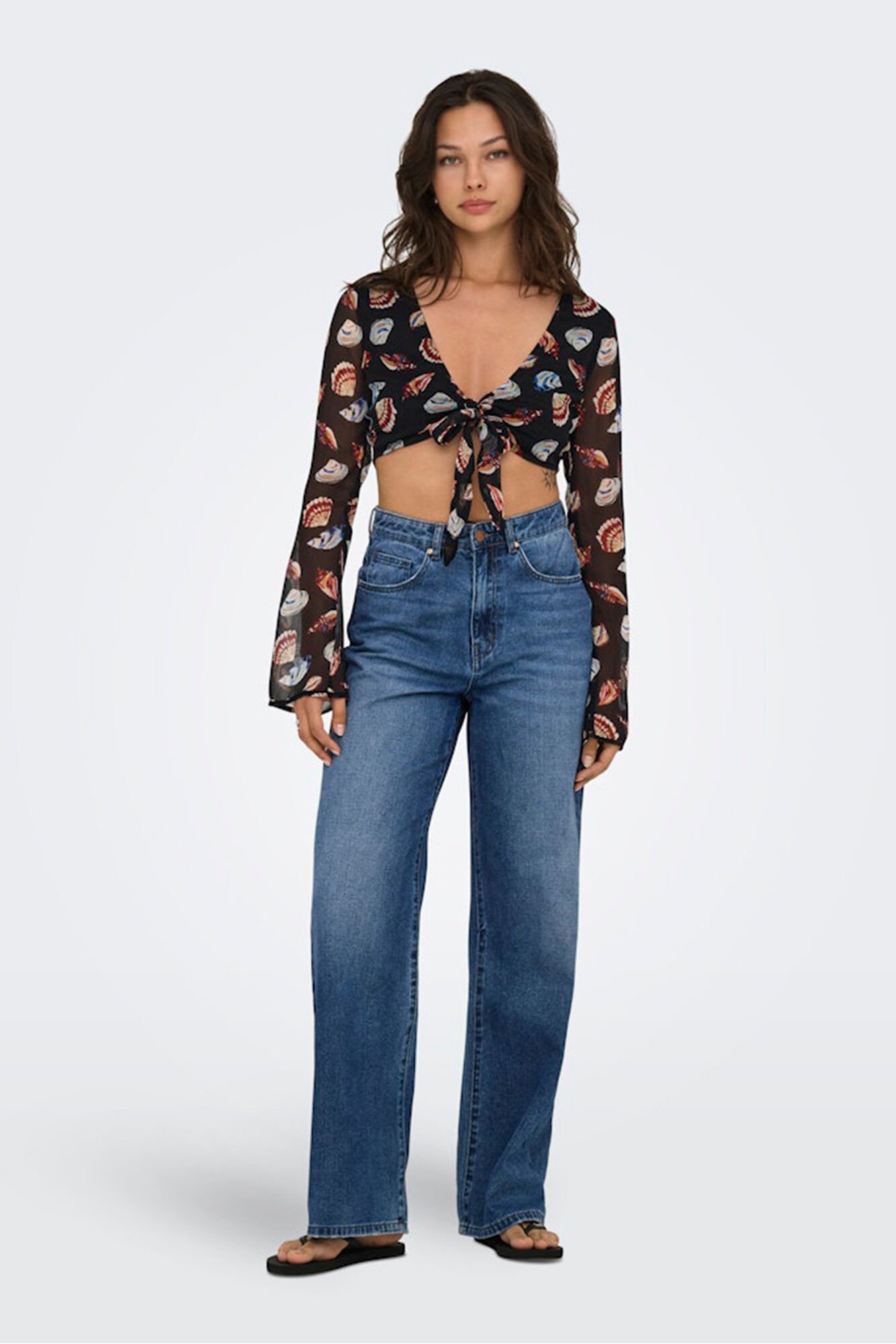 Only Blusa curta ajust&aacute;vel