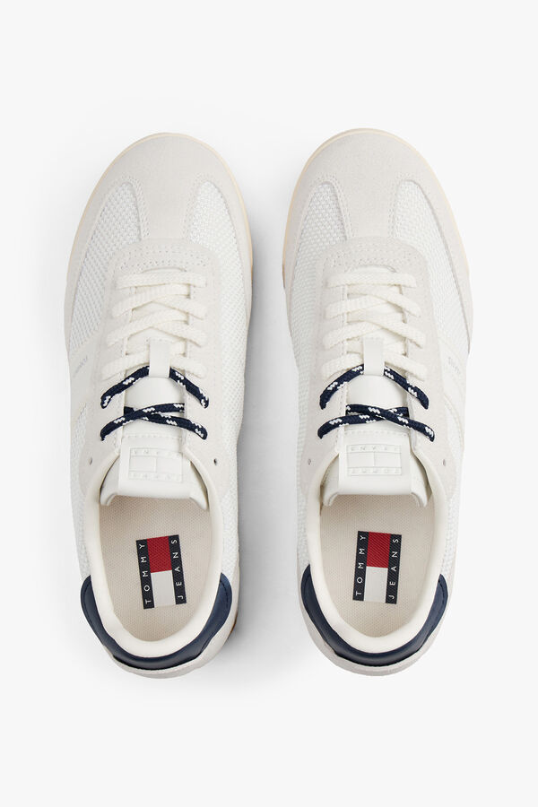 Tommy Jeans T&ecirc;nis Tommy Jeans branco com detalhes em azul e vermelho azul