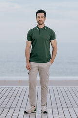 Celopman Polo Verde Contraste Line verde