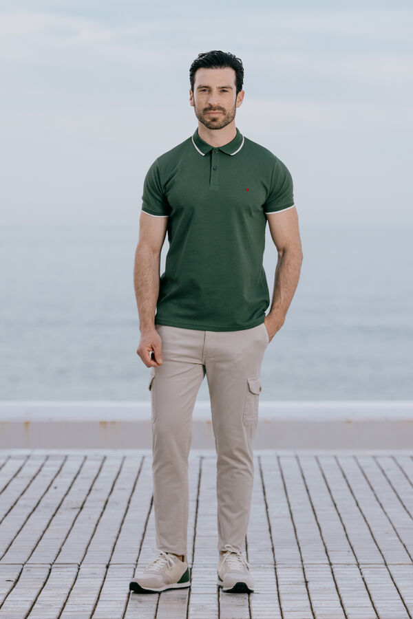 Celopman Polo Verde Contraste Line verde