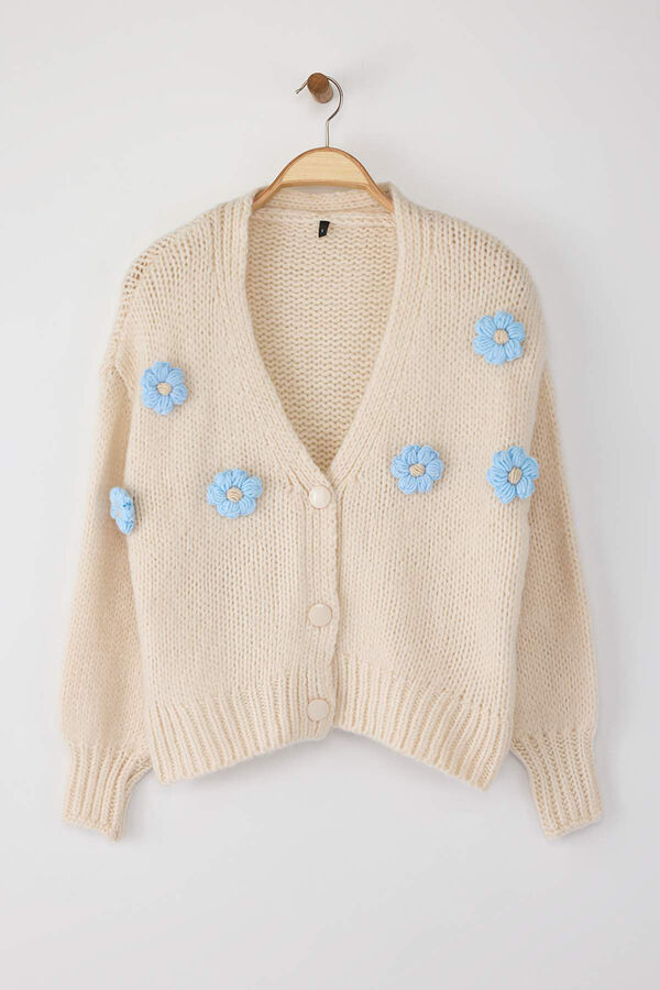 Trendyol Casaco de malha de malha cinzento