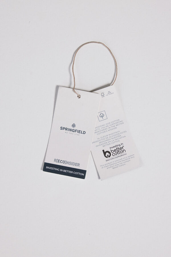 Springfield Camiseta cuello panadero azul