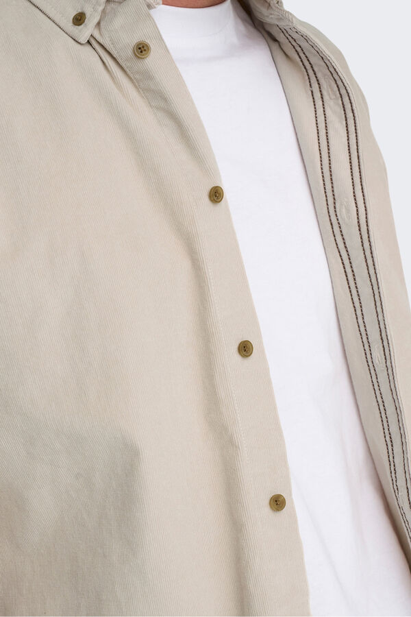 Only & Sons Camisa manga larga pana gris