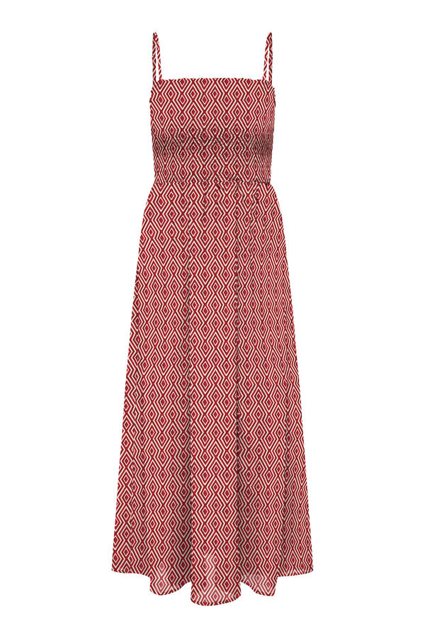 Only Vestido largo tirantes rojo