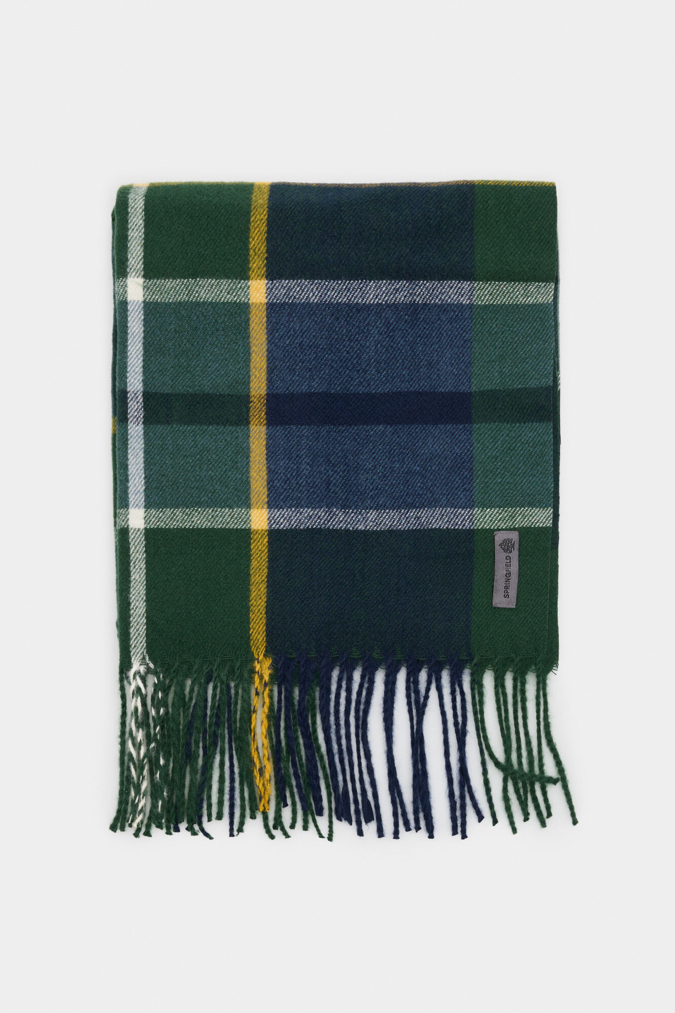 Springfield Cachecol xadrez xadrez verde e azul