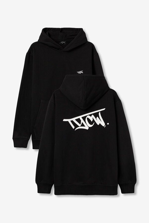 Tiffosi Young Hoodie estampado negro