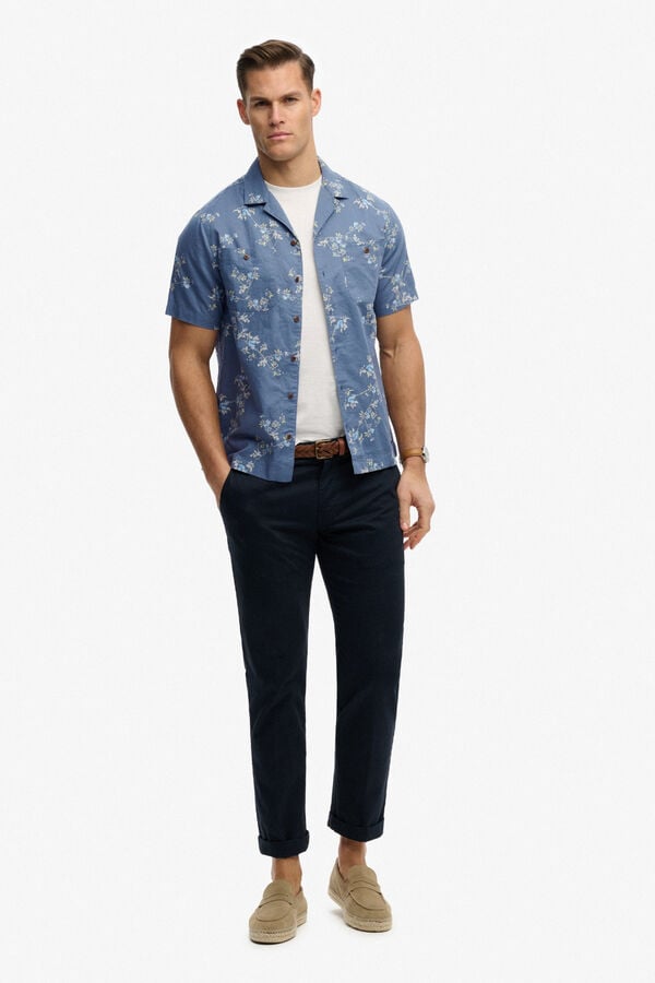 Superdry Camisa de manga curta estampada azul