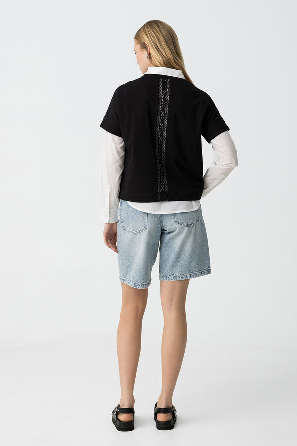 Tiffosi Shorts jeans boyfriend azul