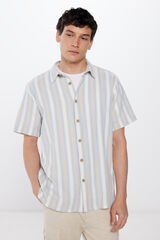 Springfield Camisa manga curta jacquard azul