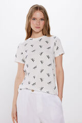 Springfield T-shirt estampada castanho