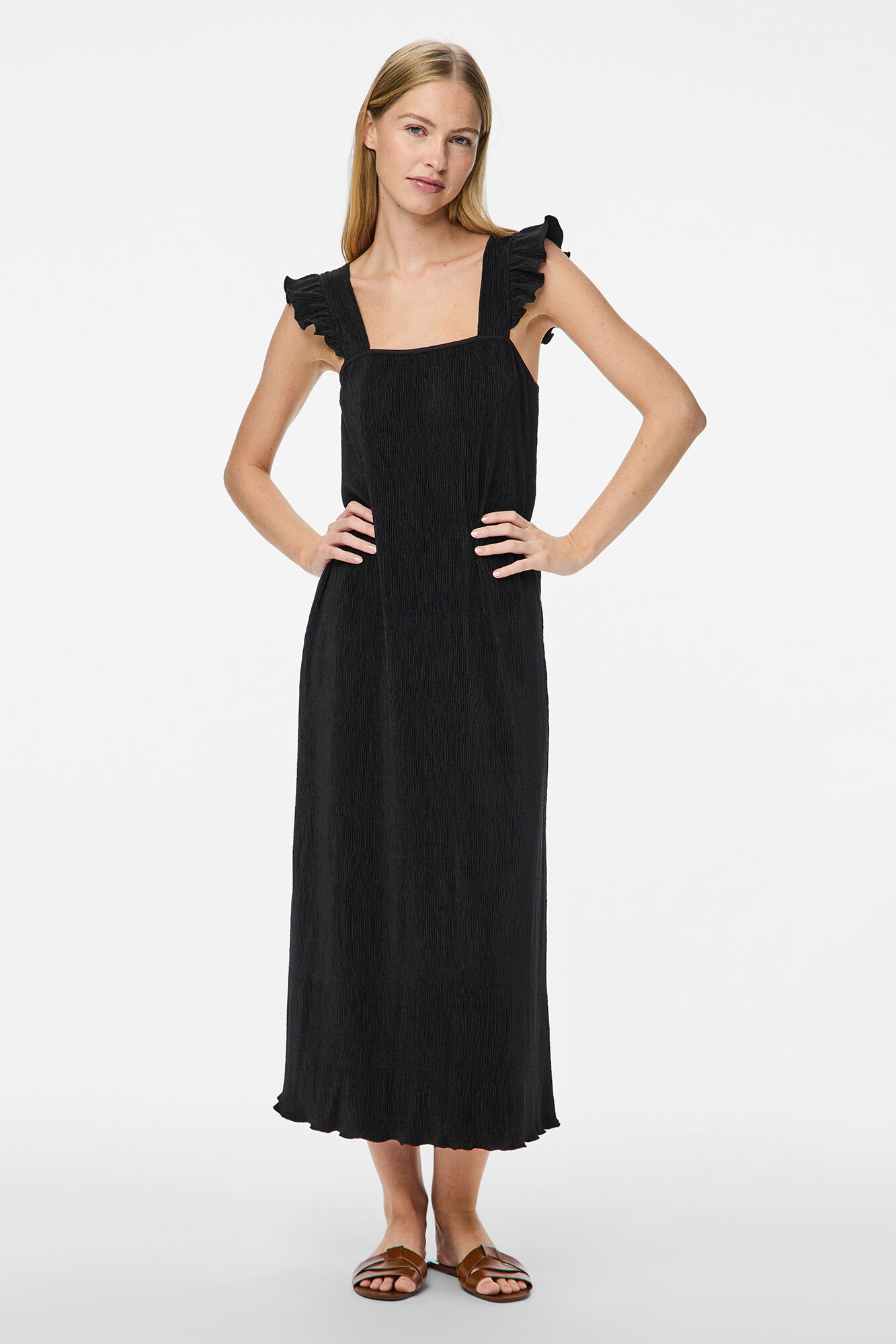 Pieces Vestido midi de flores